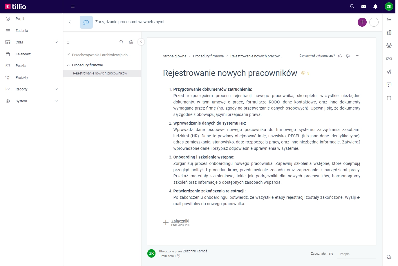 Zrzut ekranu przedstawiający odświeżony wygląd wpisów Wiki i opcję 'Lista podpisanych użytkowników'. 